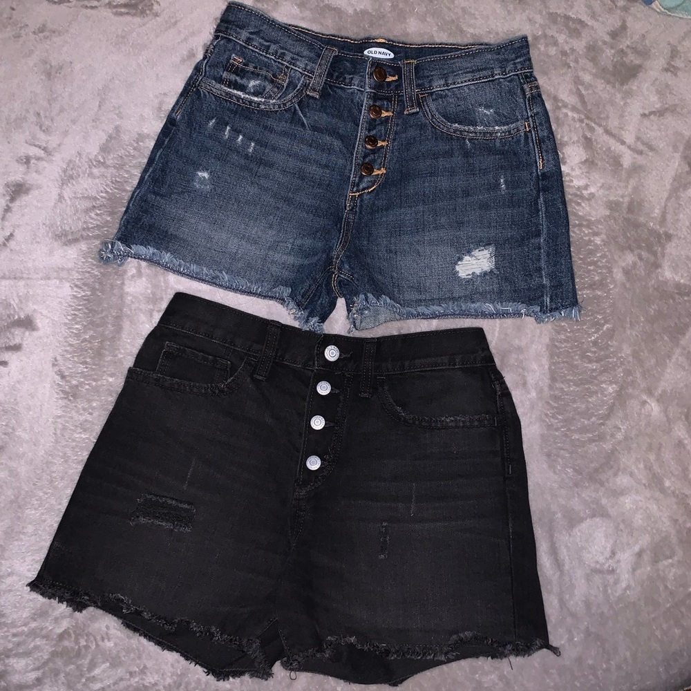 ⚡️2 pair button fly jean shorts